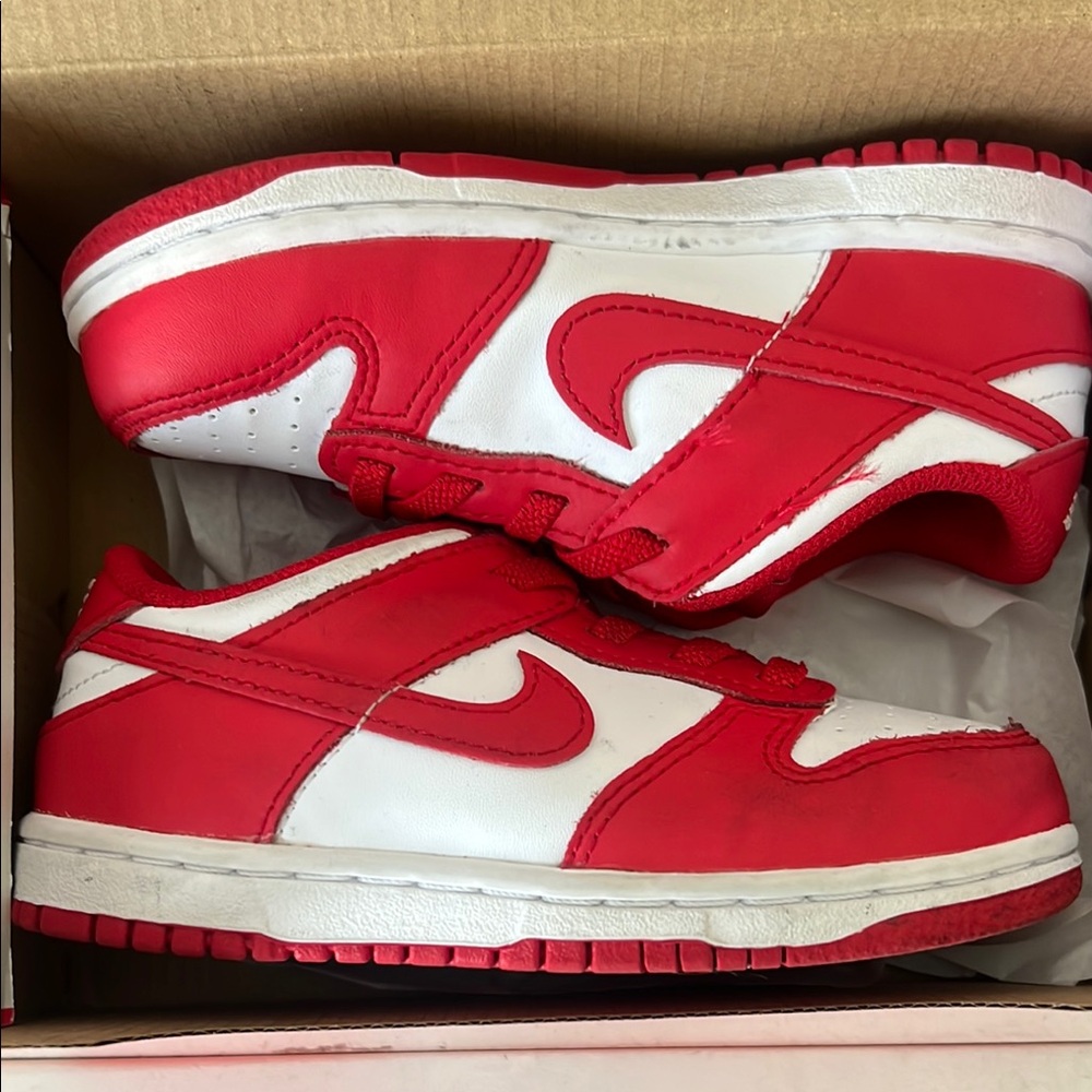 Kids Red and White Sneakers